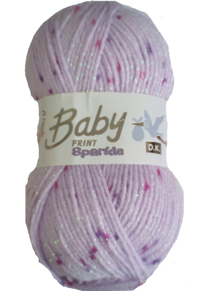 Baby Care Sparkle Prints 10 x100g Balls Lilac - Click Image to Close